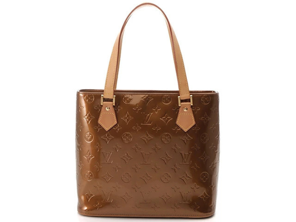 LOUIS VUITTON Tote Bag Houston Vernis Bronze Brown